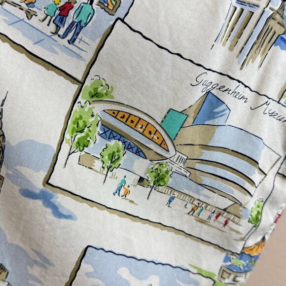 VTG plus Size women’s Button Down Blouse Novelty Print New York Liz Claiborne - Picture 8 of 11